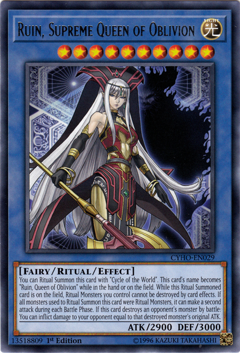 Ruin, Supreme Queen of Oblivion [CYHO-EN029] Rare | Pegasus Games WI