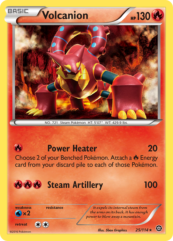 Volcanion (25/114) [XY: Steam Siege] | Pegasus Games WI