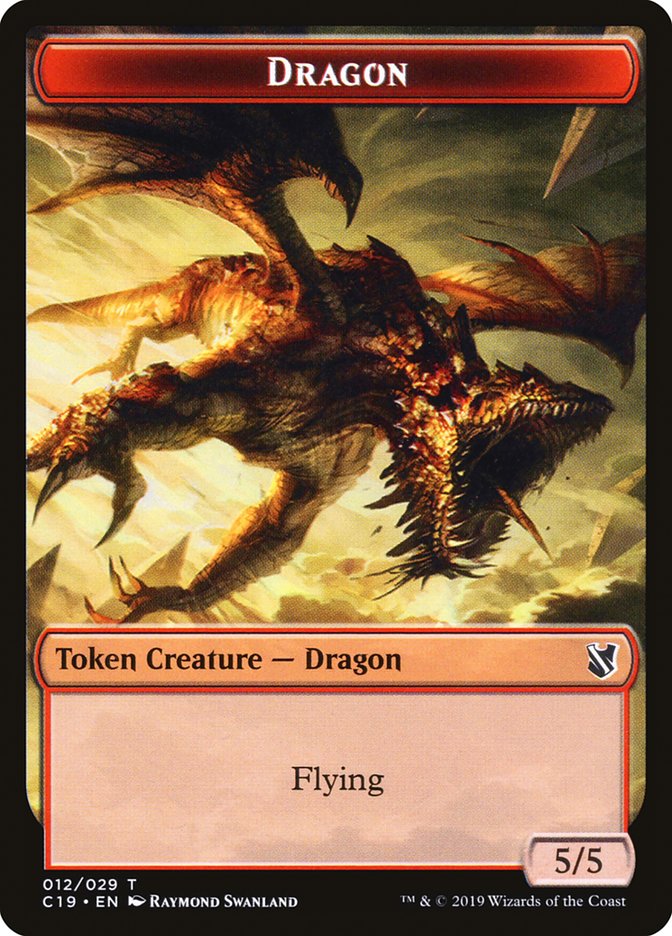 Dragon Token [Commander 2019 Tokens] | Pegasus Games WI