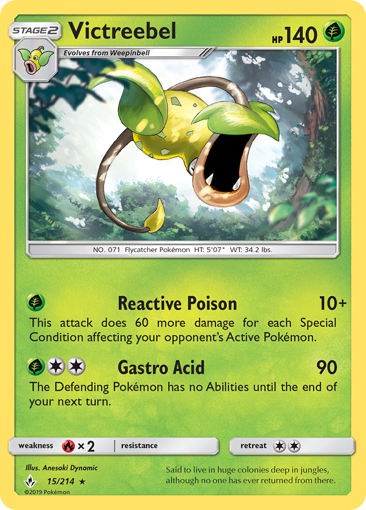 Victreebel (15/214) [Sun & Moon: Unbroken Bonds] | Pegasus Games WI