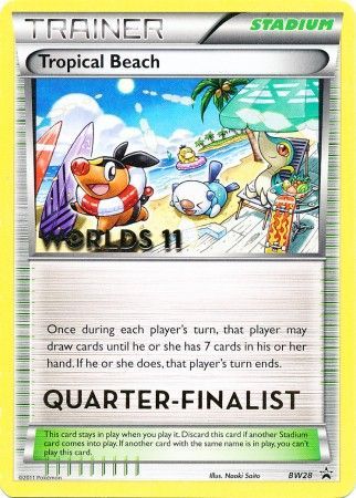 Tropical Beach (BW28) (Quarter Finalist) [Black & White: Black Star Promos] | Pegasus Games WI