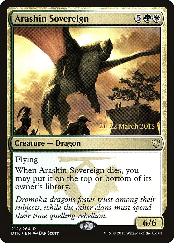 Arashin Sovereign [Dragons of Tarkir Prerelease Promos] | Pegasus Games WI