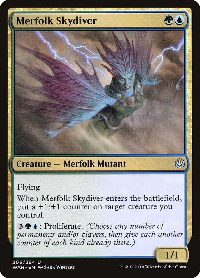 Merfolk Skydiver [War of the Spark] | Pegasus Games WI