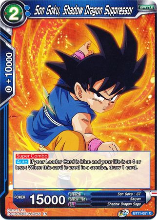 Son Goku, Shadow Dragon Suppressor [BT11-051] | Pegasus Games WI