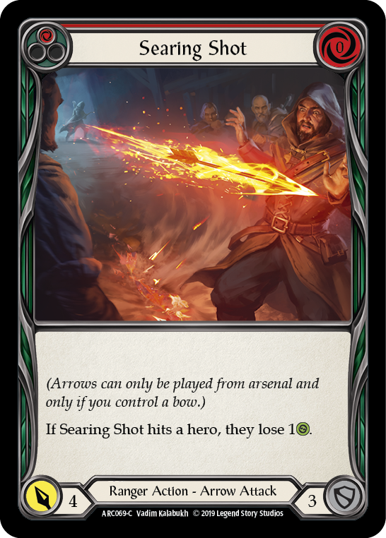 Searing Shot (Red) [ARC069-C] 1st Edition Rainbow Foil | Pegasus Games WI