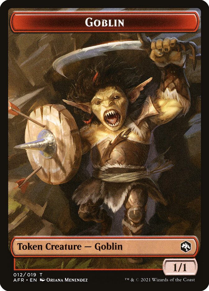 Goblin (012) // Blood (017) Double-Sided Token [Challenger Decks 2022 Tokens] | Pegasus Games WI