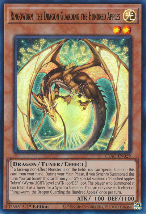 Ringowurm, the Dragon Guarding the Hundred Apples [CYAC-EN029] Ultra Rare | Pegasus Games WI