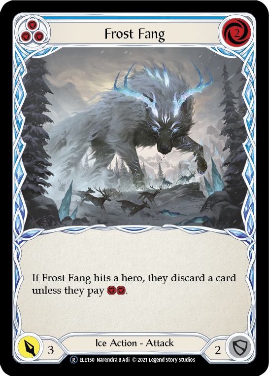 Frost Fang (Blue) [U-ELE150] Unlimited Rainbow Foil | Pegasus Games WI