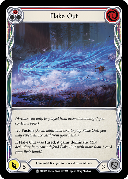 Flake Out (Red) [ELE056] (Tales of Aria)  1st Edition Rainbow Foil | Pegasus Games WI