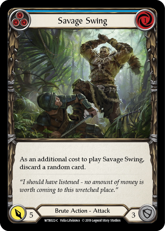 Savage Swing (Blue) [WTR022-C] Alpha Print Normal | Pegasus Games WI