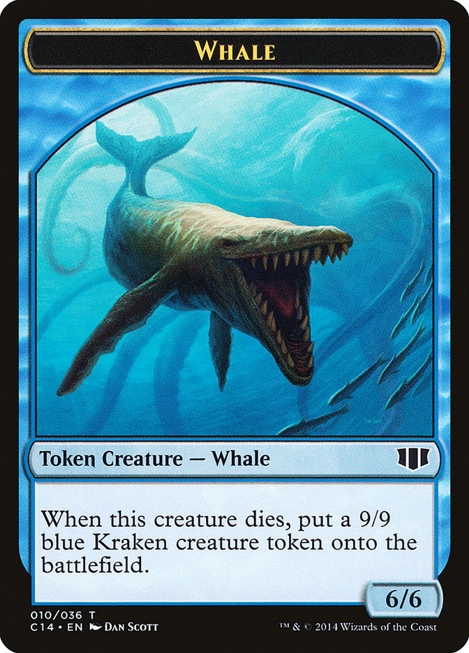 Whale // Zombie (011/036) Double-Sided Token [Commander 2014 Tokens] | Pegasus Games WI