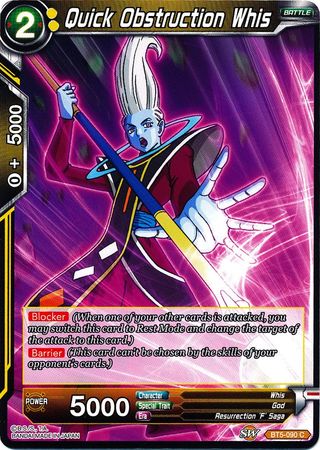 Quick Obstruction Whis (BT5-090) [Miraculous Revival] | Pegasus Games WI