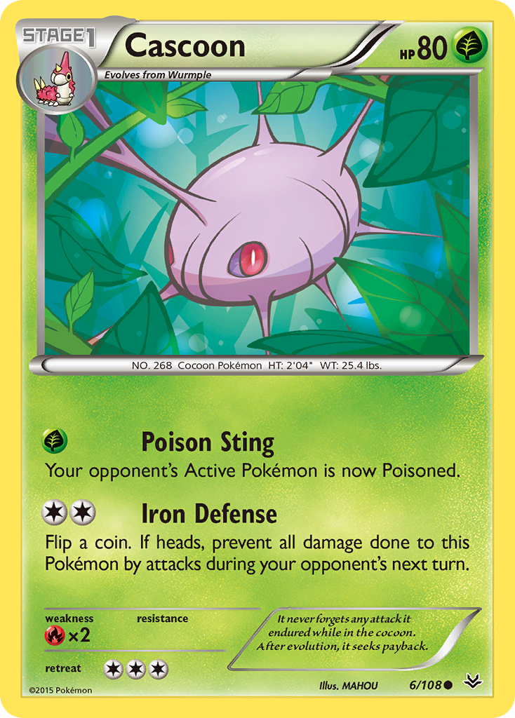 Cascoon (6/108) [XY: Roaring Skies] | Pegasus Games WI