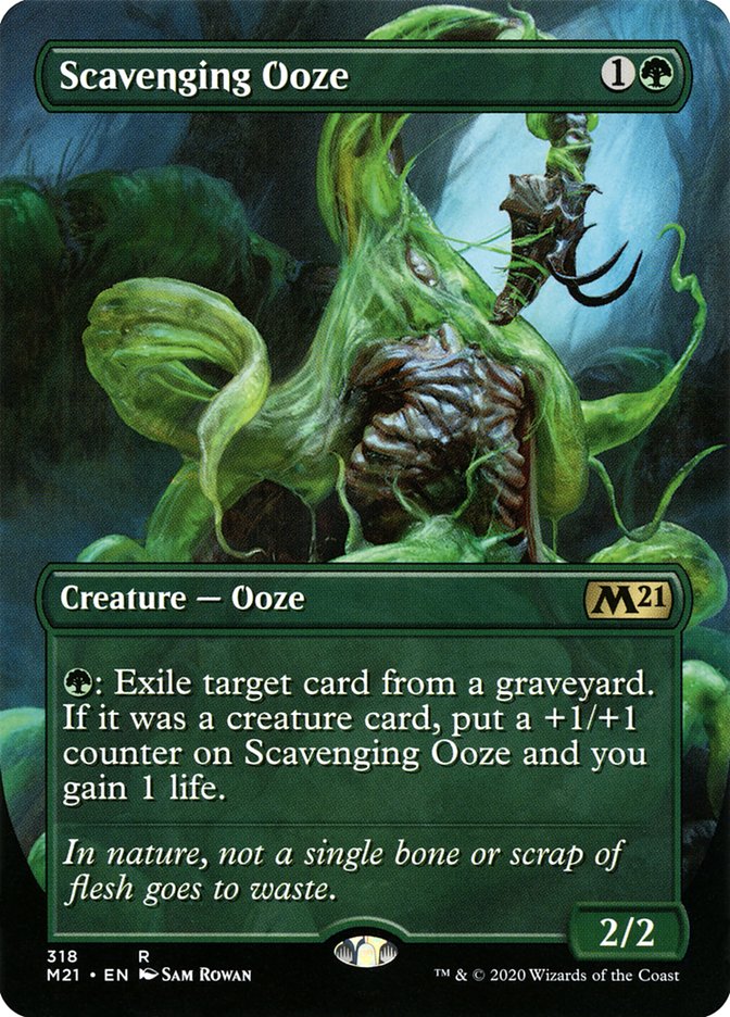 Scavenging Ooze (Borderless Alternate Art) [Core Set 2021] | Pegasus Games WI