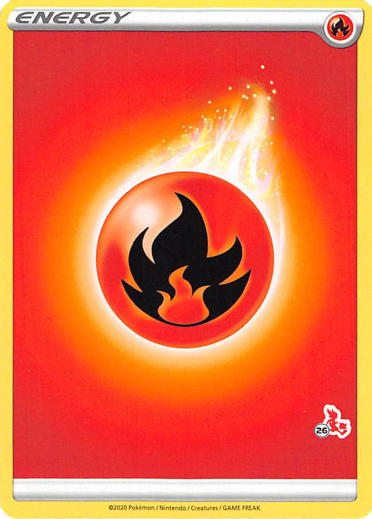 Fire Energy (Cinderace Stamp #26) [Battle Academy 2022] | Pegasus Games WI