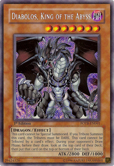 Diabolos, King of the Abyss [FOTB-EN061] Secret Rare | Pegasus Games WI