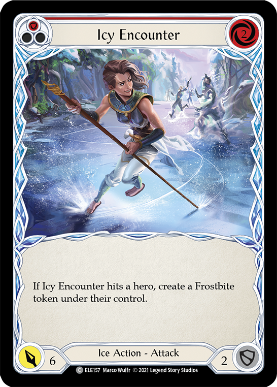 Icy Encounter (Red) [ELE157] (Tales of Aria)  1st Edition Rainbow Foil | Pegasus Games WI