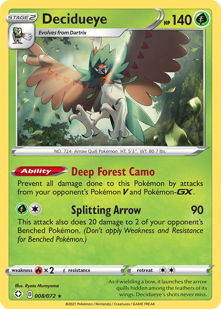 Decidueye (008/072) [Sword & Shield: Shining Fates] | Pegasus Games WI