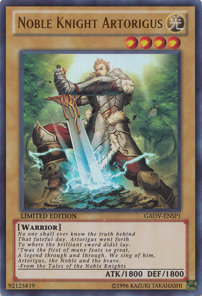 Noble Knight Artorigus (GAOV-ENSP1) [GAOV-ENSP1] Ultra Rare | Pegasus Games WI