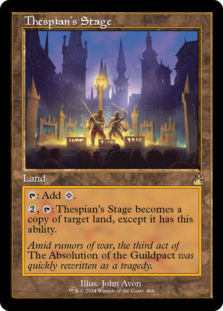 Thespian's Stage (Retro Frame) [Ravnica Remastered] | Pegasus Games WI