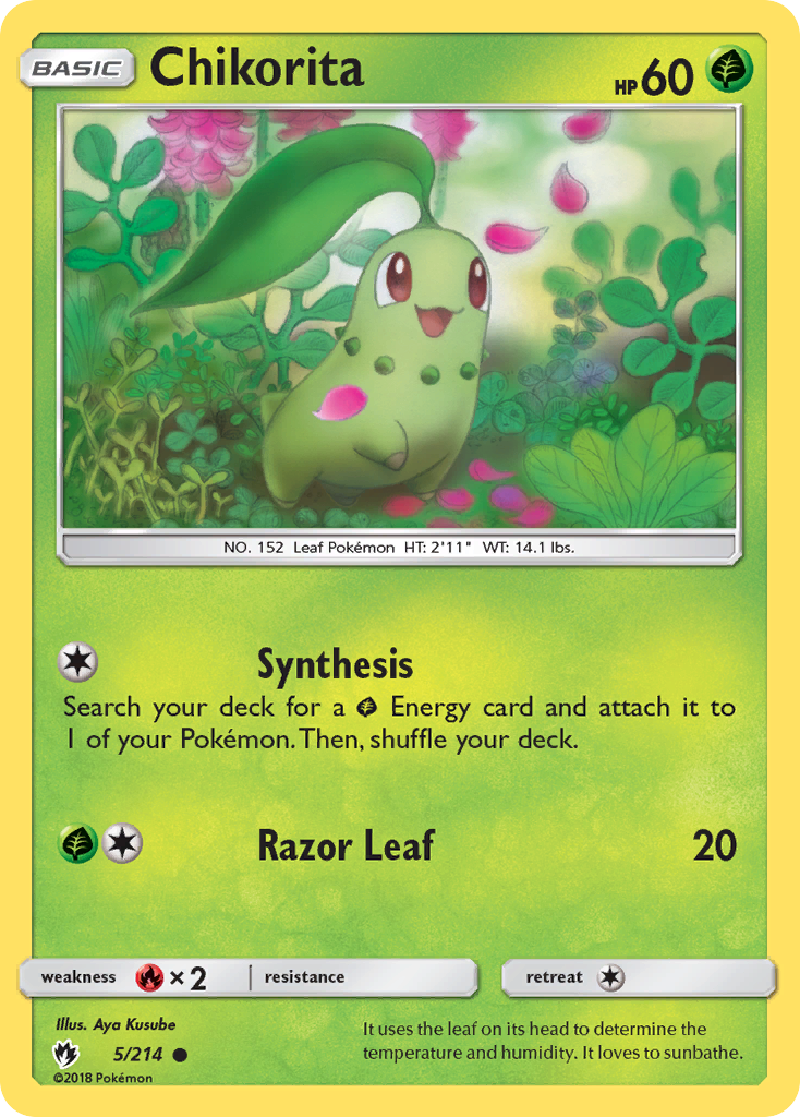 Chikorita (5/214) [Sun & Moon: Lost Thunder] | Pegasus Games WI