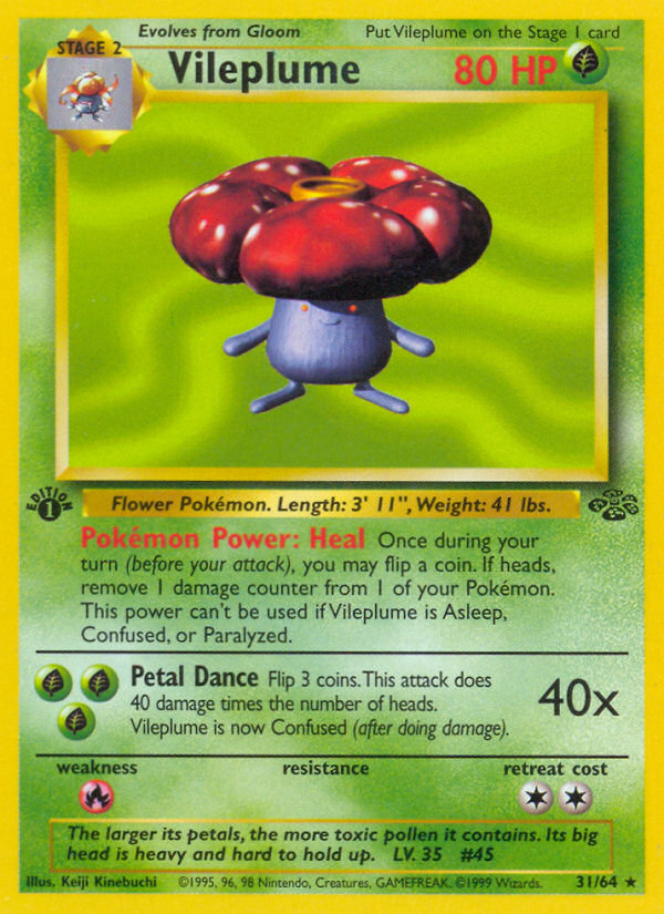 Vileplume (31/64) [Jungle 1st Edition] | Pegasus Games WI