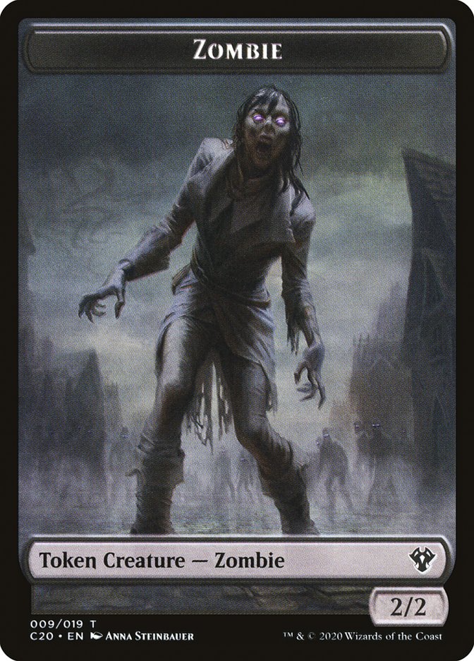 Human Soldier (005) // Zombie Double-Sided Token [Commander 2020 Tokens] | Pegasus Games WI