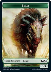 Beast // Knight Double-Sided Token [Core Set 2021 Tokens] | Pegasus Games WI