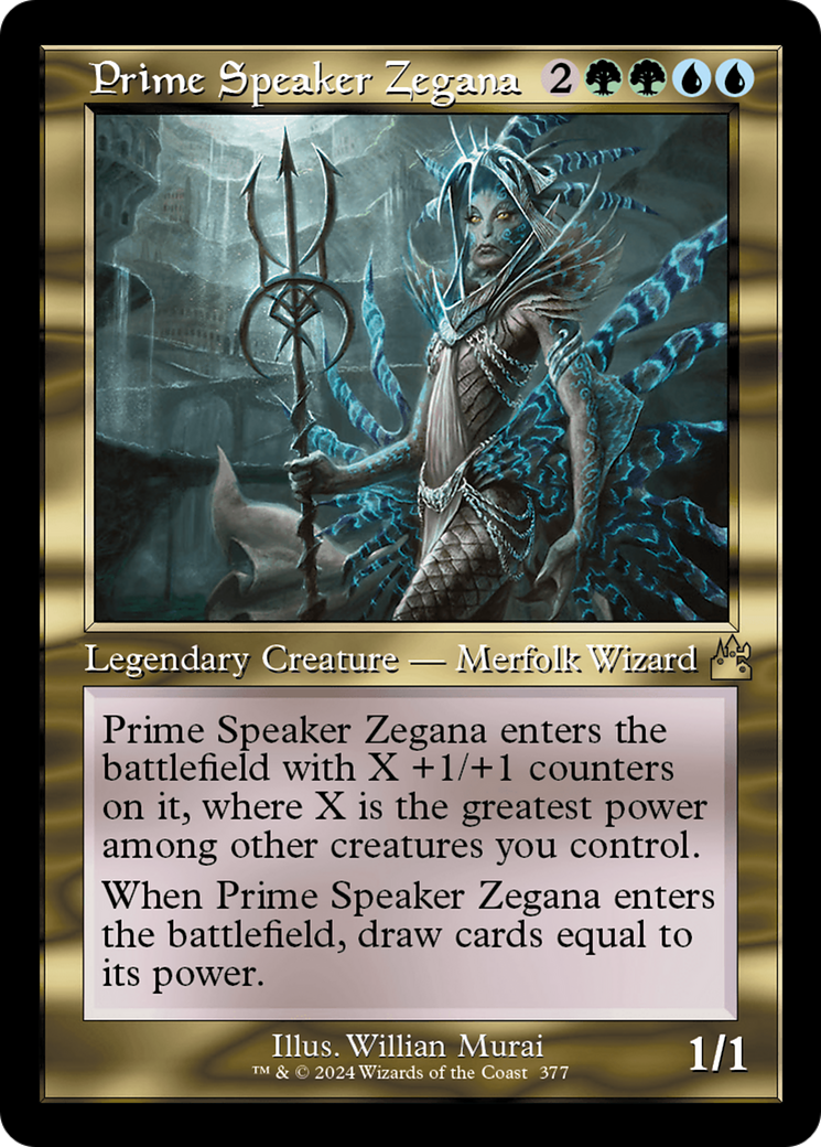 Prime Speaker Zegana (Retro Frame) [Ravnica Remastered] | Pegasus Games WI