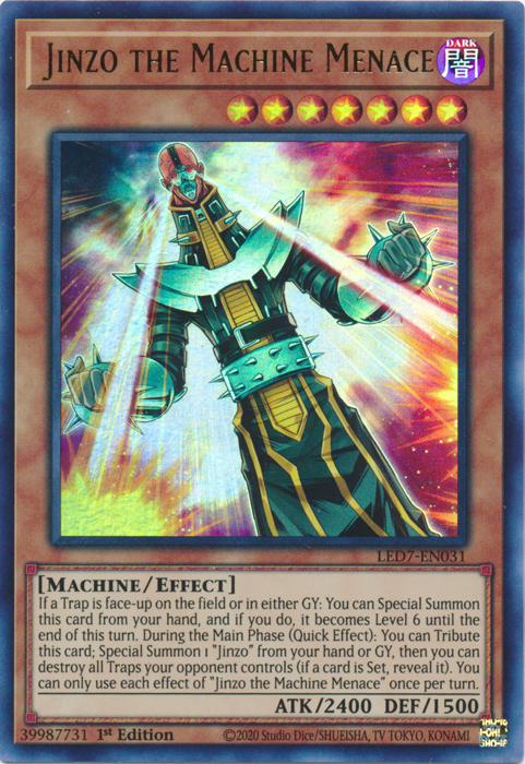 Jinzo the Machine Menace [LED7-EN031] Ultra Rare | Pegasus Games WI