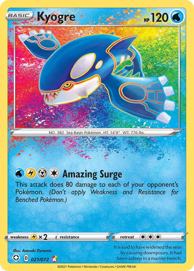 Kyogre (021/072) [Sword & Shield: Shining Fates] | Pegasus Games WI