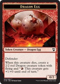 Dragon Egg // Dragon Double-Sided Token [Commander 2018 Tokens] | Pegasus Games WI