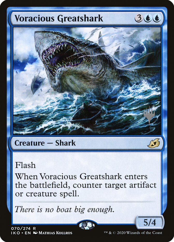 Voracious Greatshark (Promo Pack) [Ikoria: Lair of Behemoths Promos] | Pegasus Games WI