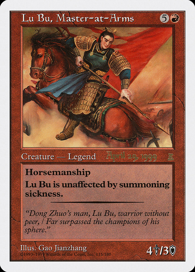 Lu Bu, Master-at-Arms (April 29, 1999) [Portal Three Kingdoms Promos] | Pegasus Games WI