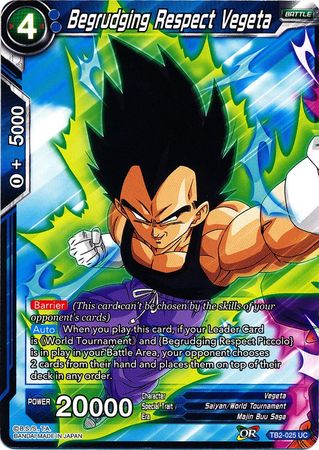 Begrudging Respect Vegeta [TB2-025] | Pegasus Games WI