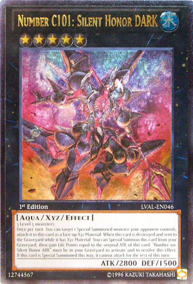 Number C101: Silent Honor DARK (UTR) [LVAL-EN046] Ultimate Rare | Pegasus Games WI