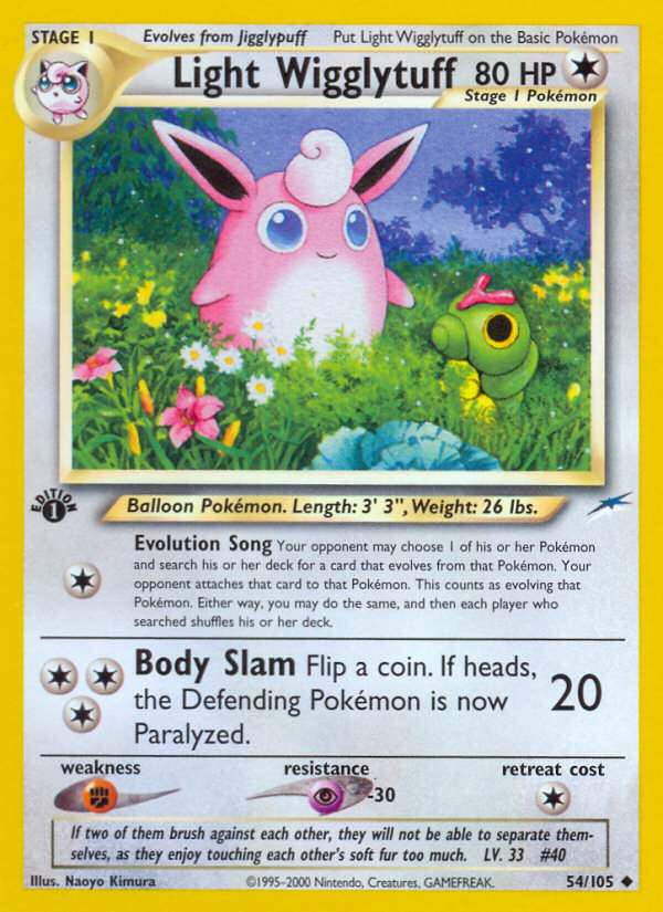 Light Wigglytuff (54/105) [Neo Destiny 1st Edition] | Pegasus Games WI