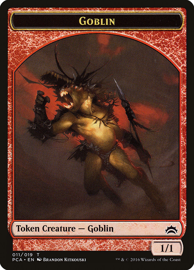 Saproling // Goblin Double-Sided Token [Planechase Anthology Tokens] | Pegasus Games WI