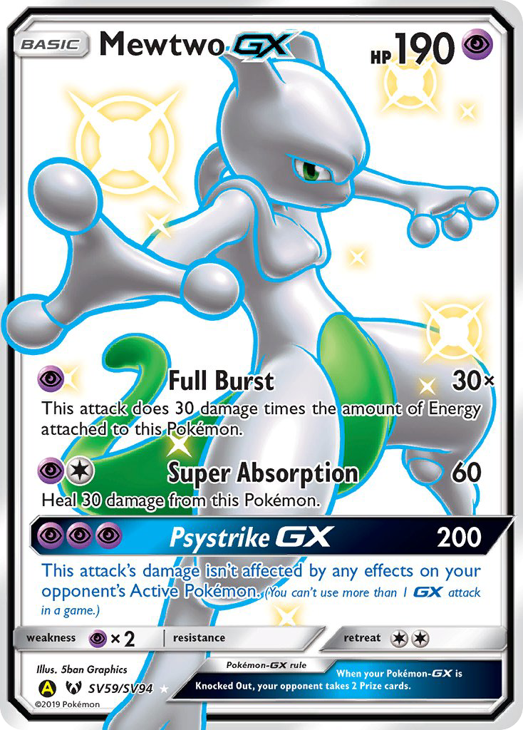 Mewtwo GX (SV59/SV94) [Sun & Moon: Hidden Fates - Shiny Vault] | Pegasus Games WI