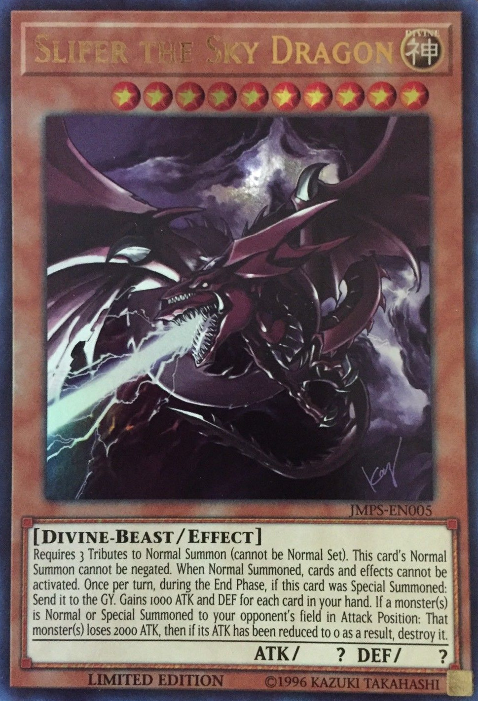 Slifer the Sky Dragon (JMPS-EN005) [JMPS-EN005] Ultra Rare | Pegasus Games WI