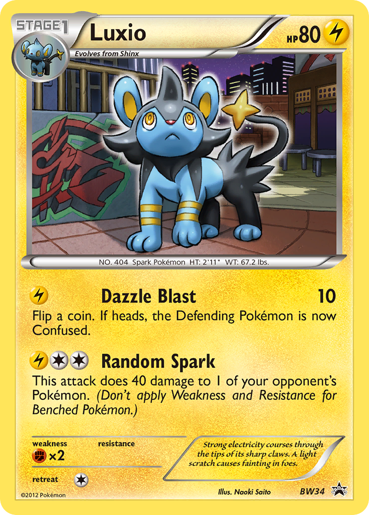 Luxio (BW34) [Black & White: Black Star Promos] | Pegasus Games WI