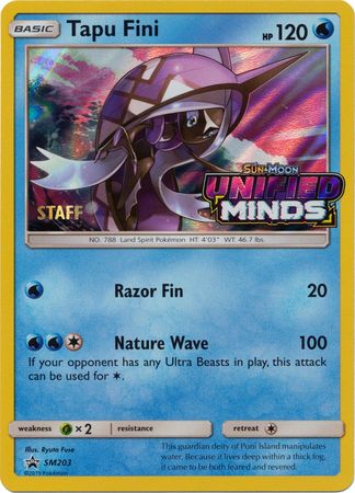 Tapu Fini (SM203) (Staff Prerelease Promo) [Sun & Moon: Black Star Promos] | Pegasus Games WI