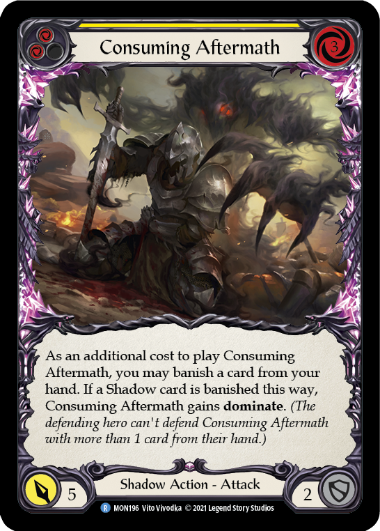 Consuming Aftermath (Yellow) [MON196] 1st Edition Normal | Pegasus Games WI