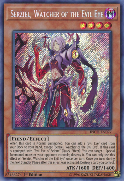 Serziel, Watcher of the Evil Eye [INCH-EN027] Secret Rare | Pegasus Games WI