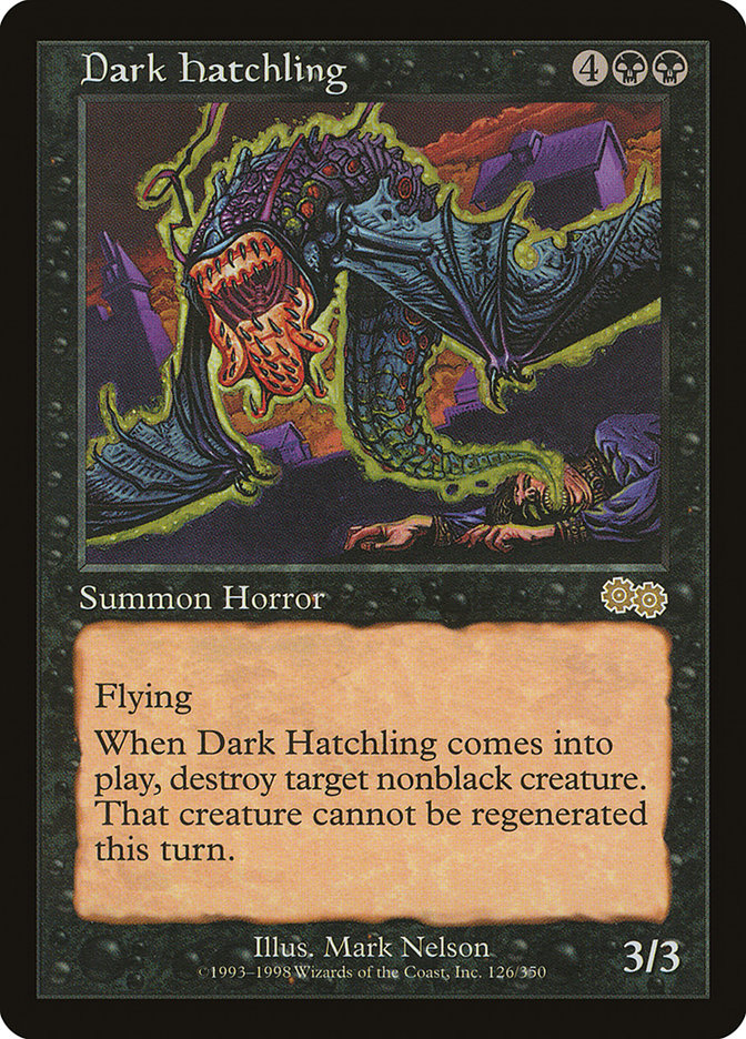 Dark Hatchling [Urza's Saga] | Pegasus Games WI