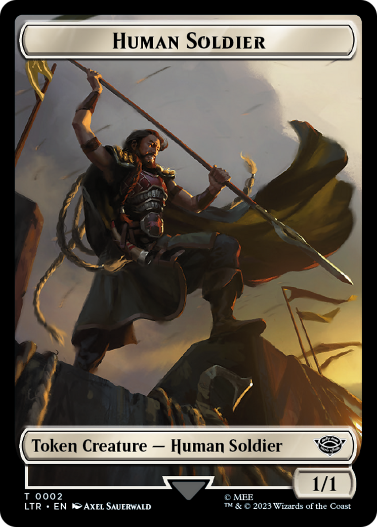 Food (10) // Human Soldier (02) Double-Sided Token [The Lord of the Rings: Tales of Middle-Earth Tokens] | Pegasus Games WI