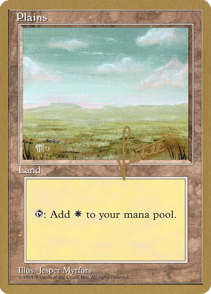 Plains (bl364) (Bertrand Lestree) [Pro Tour Collector Set] | Pegasus Games WI