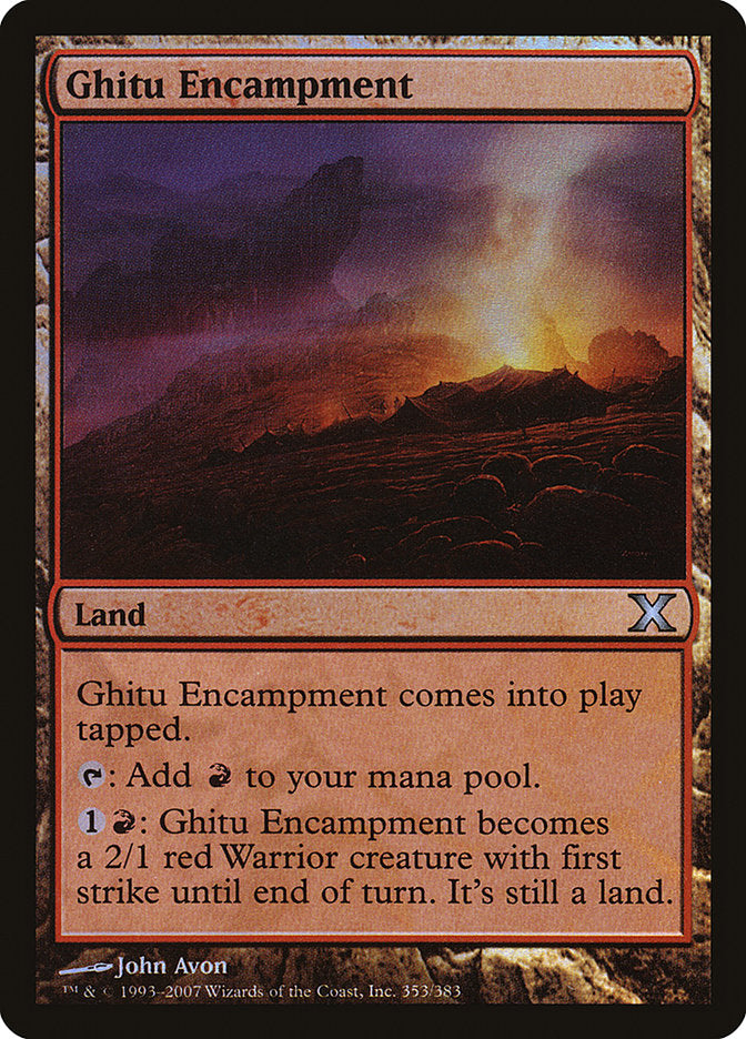 Ghitu Encampment (Premium Foil) [Tenth Edition] | Pegasus Games WI
