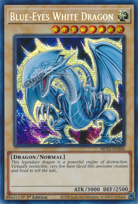 Blue-Eyes White Dragon [MP22-EN266] Prismatic Secret Rare | Pegasus Games WI