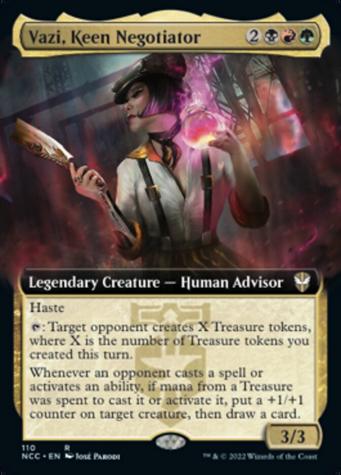 Vazi, Keen Negotiator (Extended Art) [Streets of New Capenna Commander] | Pegasus Games WI